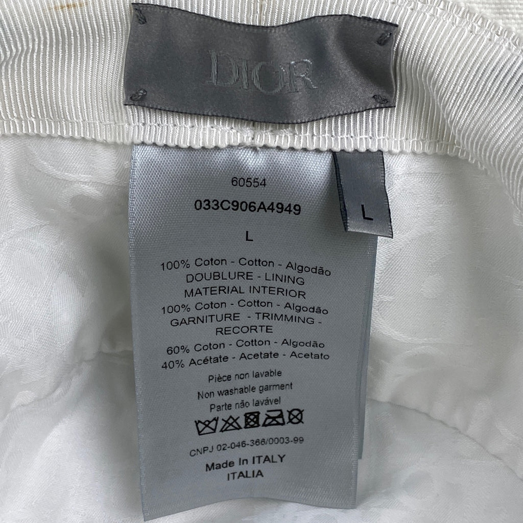 クリスチャンディオール ロゴ バケットハット ショーン ステューシー Stussy 帽子 ハット コットン グリーン ホワイト レディース 【中古】brapp