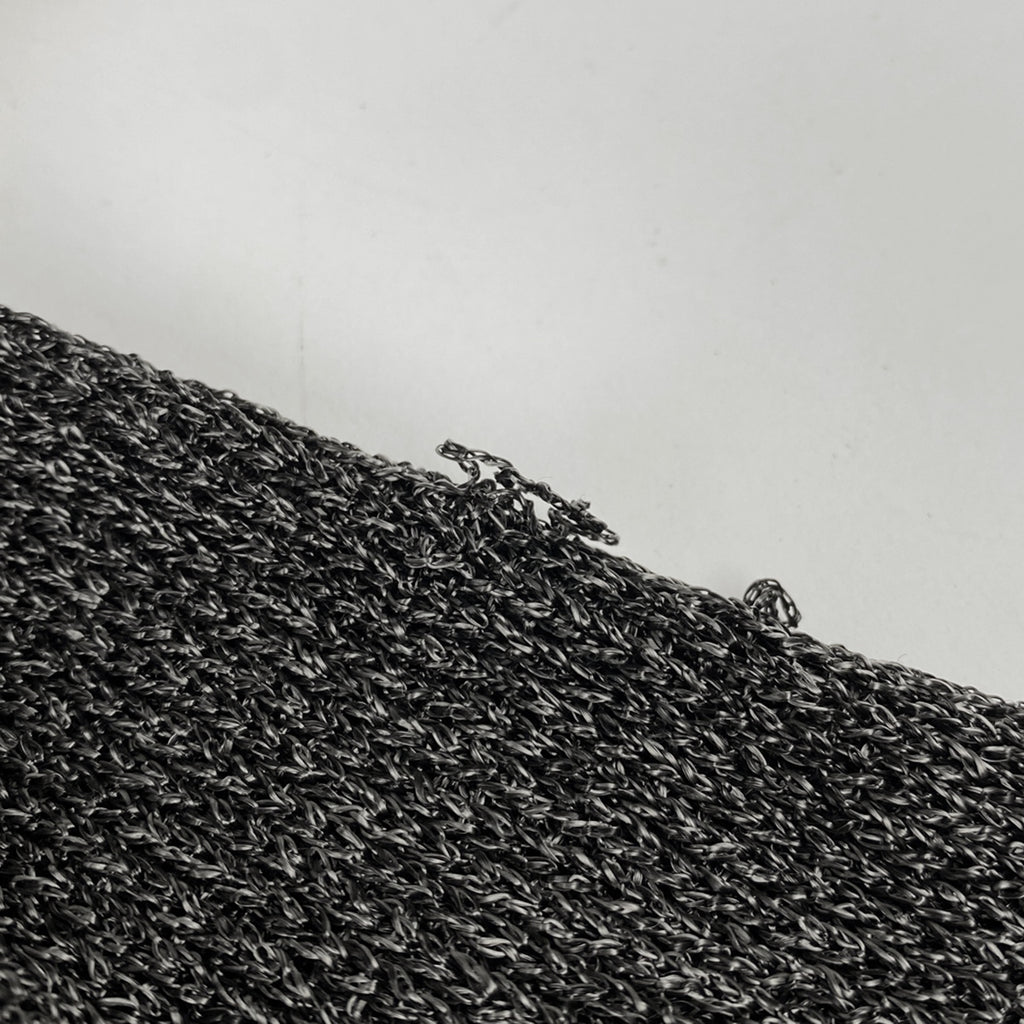 ドルチェアンドガッバーナ Vネック ニット セーター 透かし編み トップス ニット レーヨン ダークグレー メンズ 【中古】brapp