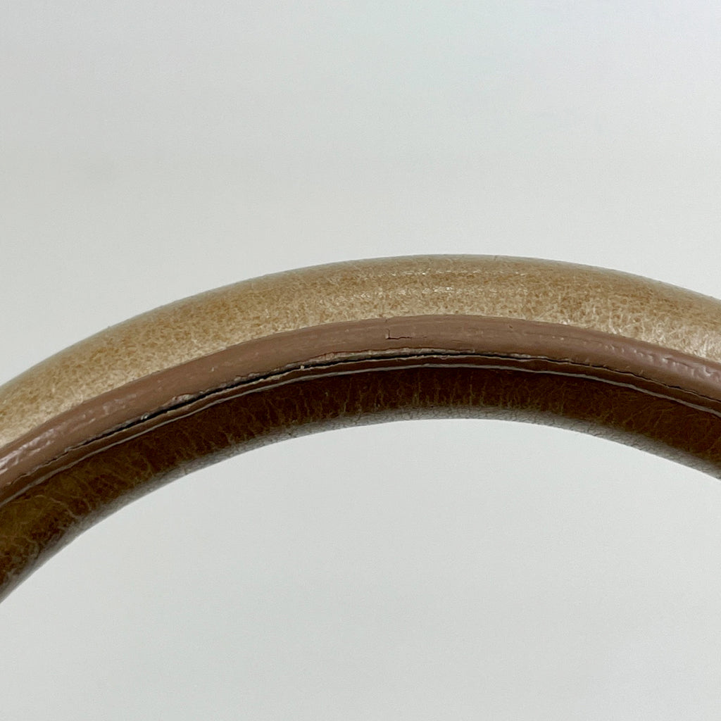 ミュウ ミュウ ロゴ ハンドバッグ 2WAY ショルダーバッグ ハンドバッグ レザー ベージュ レディース 【中古】brbag