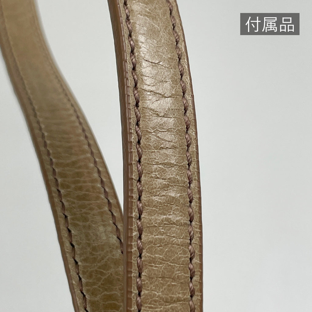 ミュウ ミュウ ロゴ ハンドバッグ 2WAY ショルダーバッグ ハンドバッグ レザー ベージュ レディース 【中古】brbag