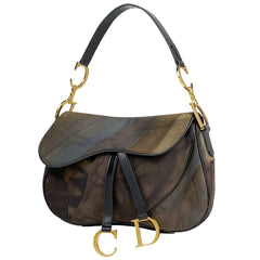 クリスチャンディオール サドルバッグ ハンドバッグ ワンショルダー ショルダーバッグ ナイロン ブラウン レディース 【中古】brbag