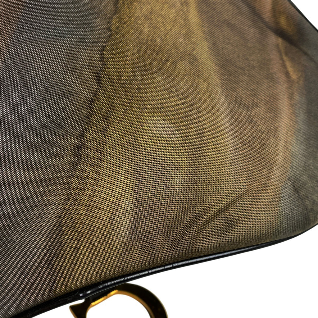 クリスチャンディオール サドルバッグ ハンドバッグ ワンショルダー ショルダーバッグ ナイロン ブラウン レディース 【中古】brbag