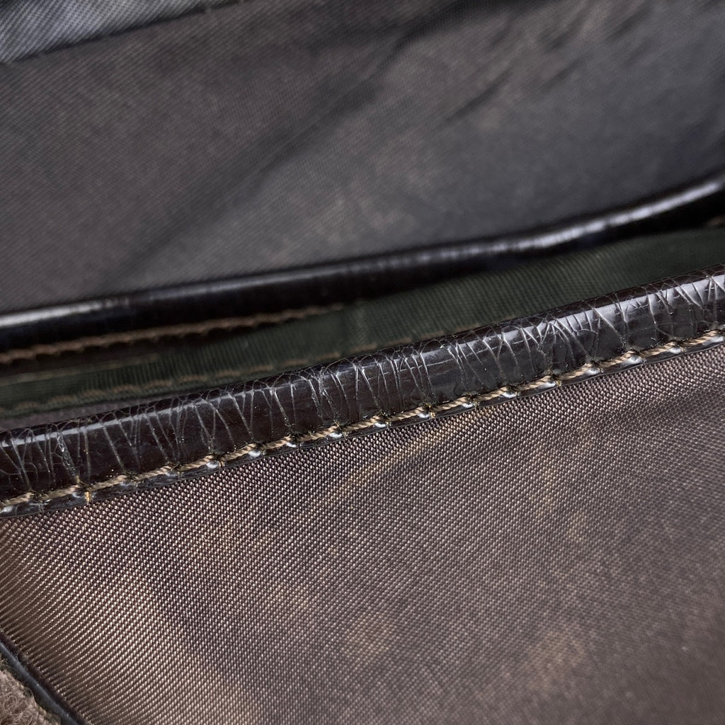 クリスチャンディオール サドルバッグ ハンドバッグ ワンショルダー ショルダーバッグ ナイロン ブラウン レディース 【中古】brbag