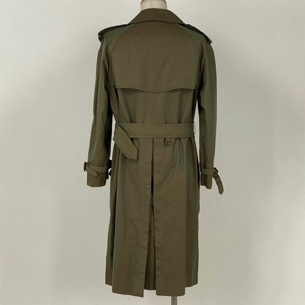 バーバリーズ トレンチコート 裏チェック コート トレンチコート コットン グリーン メンズ 【中古】brapp