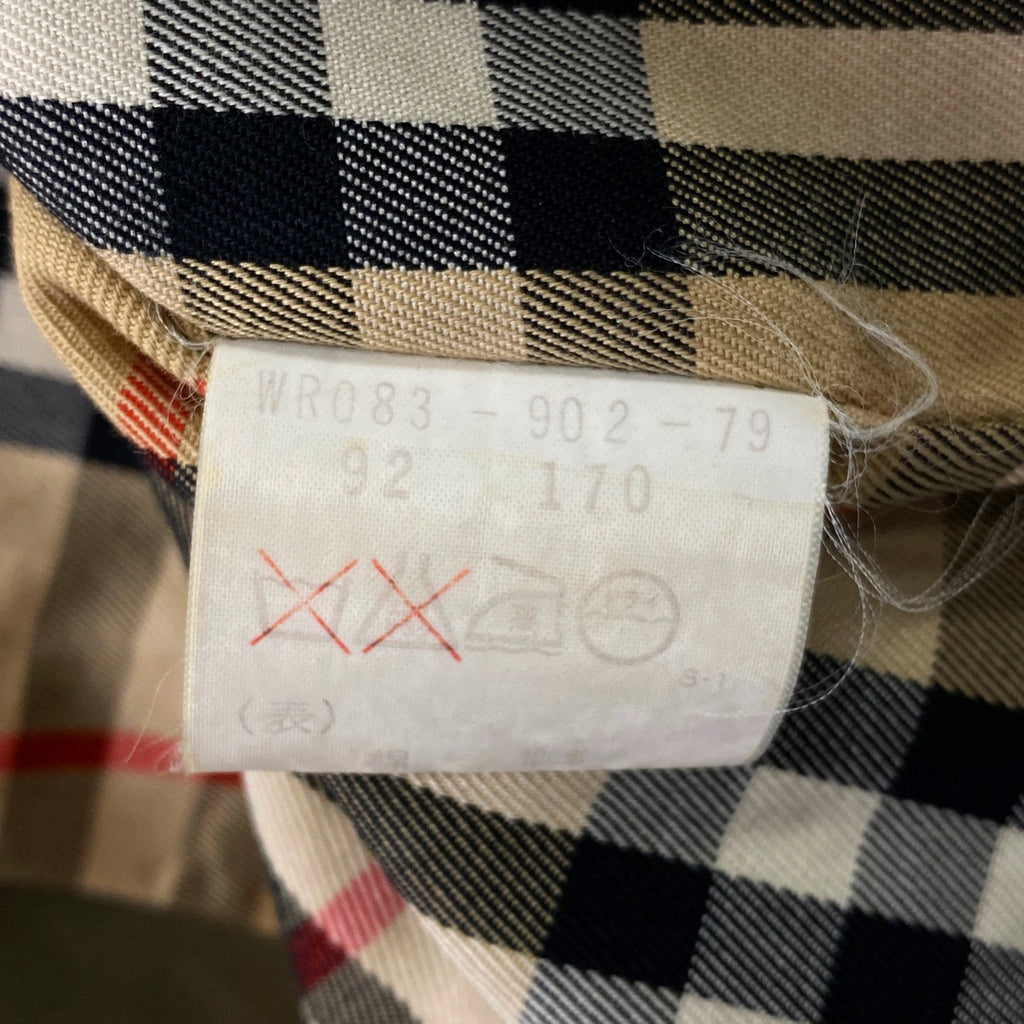 バーバリーズ トレンチコート 裏チェック コート トレンチコート コットン グリーン メンズ 【中古】brapp