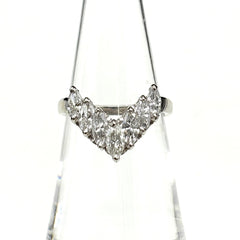 メレダイヤ デザインリング プラチナ 指輪 リング 10号 Pt900 ダイヤモンド レディース ノンブランドジュエリー 【中古】nbjwl