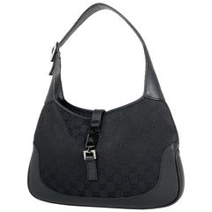 グッチ ジャッキーライン ショルダーバッグ GG柄 ハンドバッグ ワンショルダー ショルダーバッグ GGキャンバス ブラック 00963 レディース 【中古】brbag