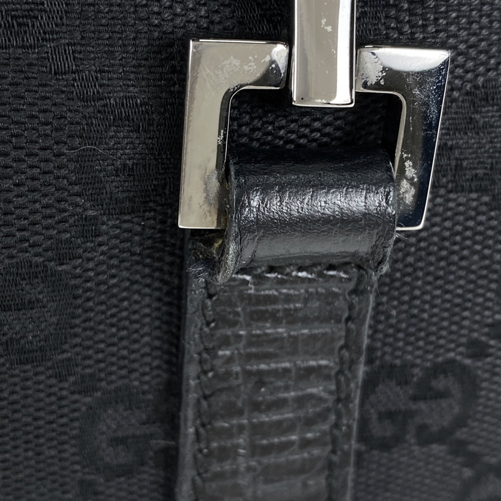 グッチ ジャッキーライン ショルダーバッグ GG柄 ハンドバッグ ワンショルダー ショルダーバッグ GGキャンバス ブラック 00963 レディース 【中古】brbag