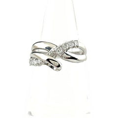 メレダイヤ デザインリング プラチナ 指輪 リング 12号 Pt900 ダイヤモンド レディース ノンブランドジュエリー 【中古】nbjwl