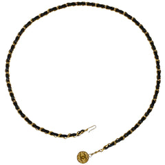 シャネル ココマーク チェーンベルト CCマーク ベルト ベルト GP レザー ブラック レディース 【中古】brbag