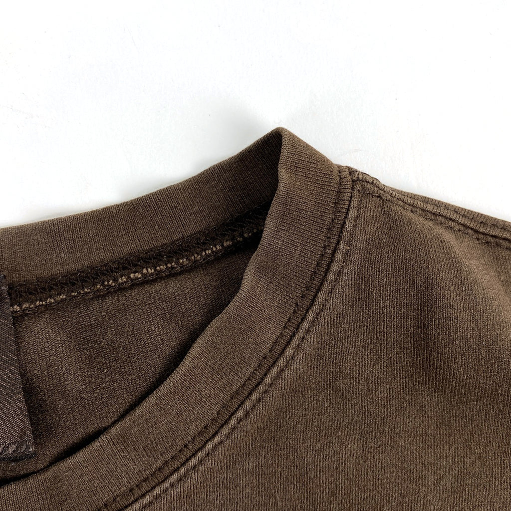 プラダ クルーネック ロングスリーブ Tシャツ カットソー メンズ トップス カットソー 綿 ブラウン レディース 【中古】brapp