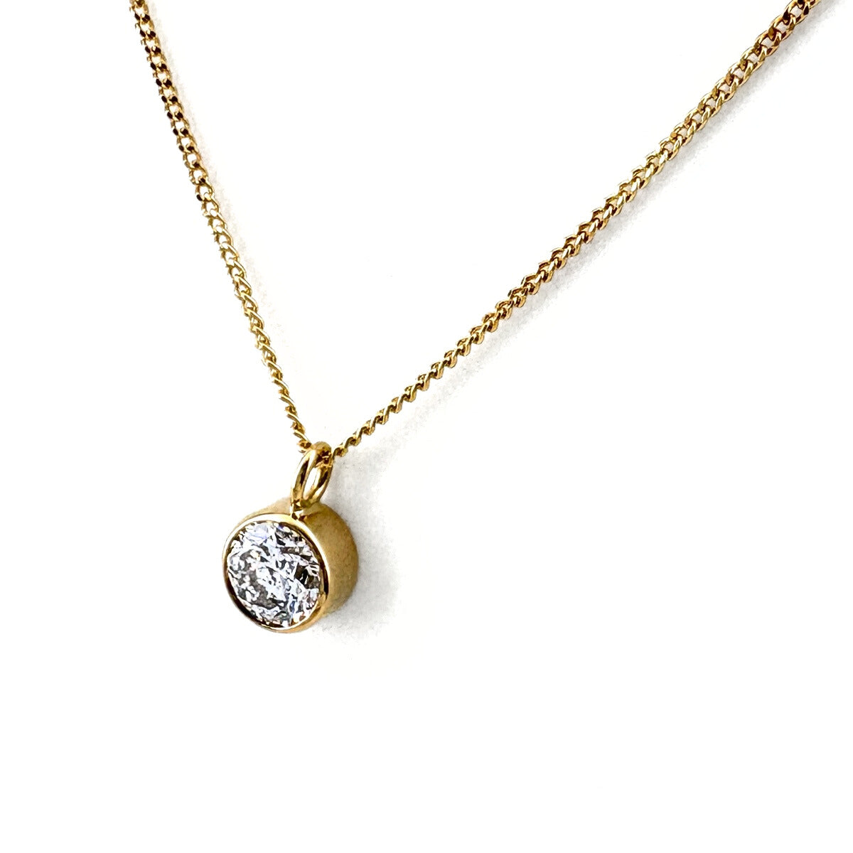 ダイヤモンド デザインネックレス YG イエローゴールド ペンダント ネックレス K18 750 ダイヤモンド レディース ノンブランドジュエリー  【中古】nbjwl - バイセルブランシェ - バイセル公式オンラインストア