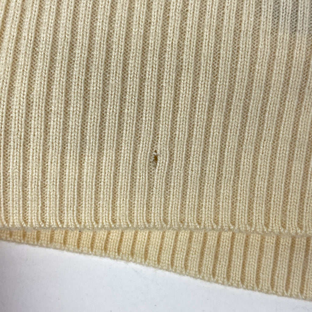 エルメス ニット切り替え カットソー シルク 半袖 トップス カットソー シルク アイボリー マルチカラー レディース 【中古】brapp