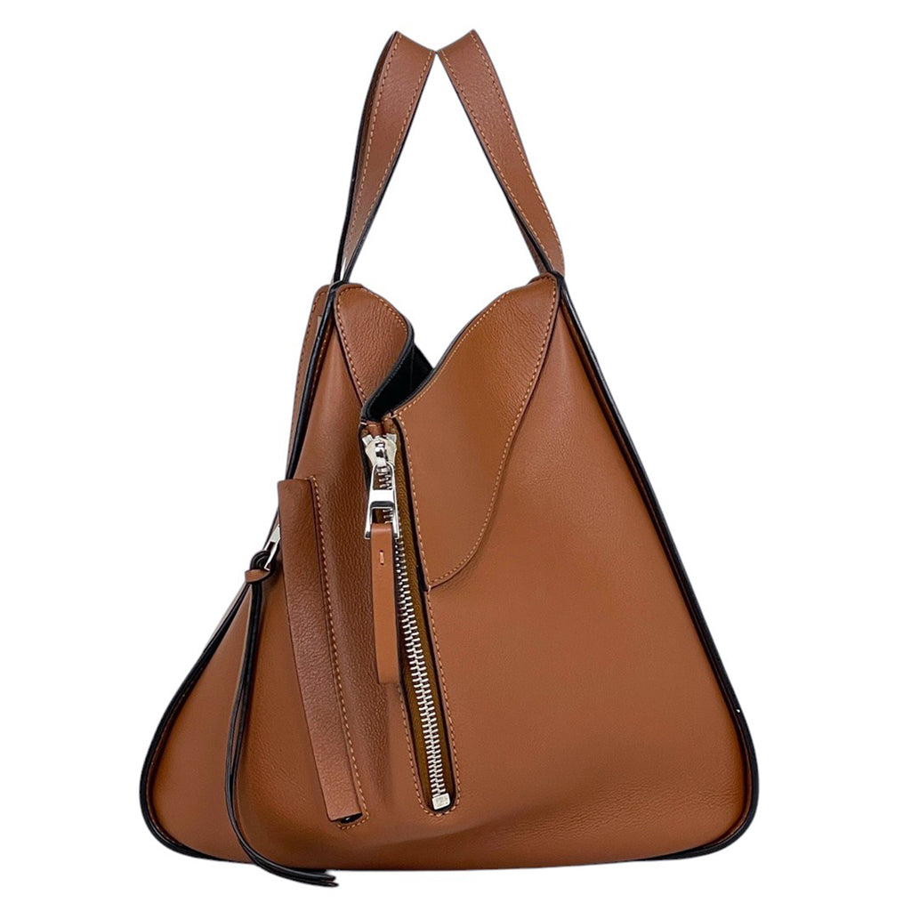 ロエベ ハンモック バッグ スモール アナグラム ハンドバッグ レザー ブラウン レディース 【中古】brbag