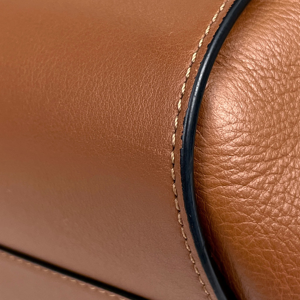 ロエベ ハンモック バッグ スモール アナグラム ハンドバッグ レザー ブラウン レディース 【中古】brbag