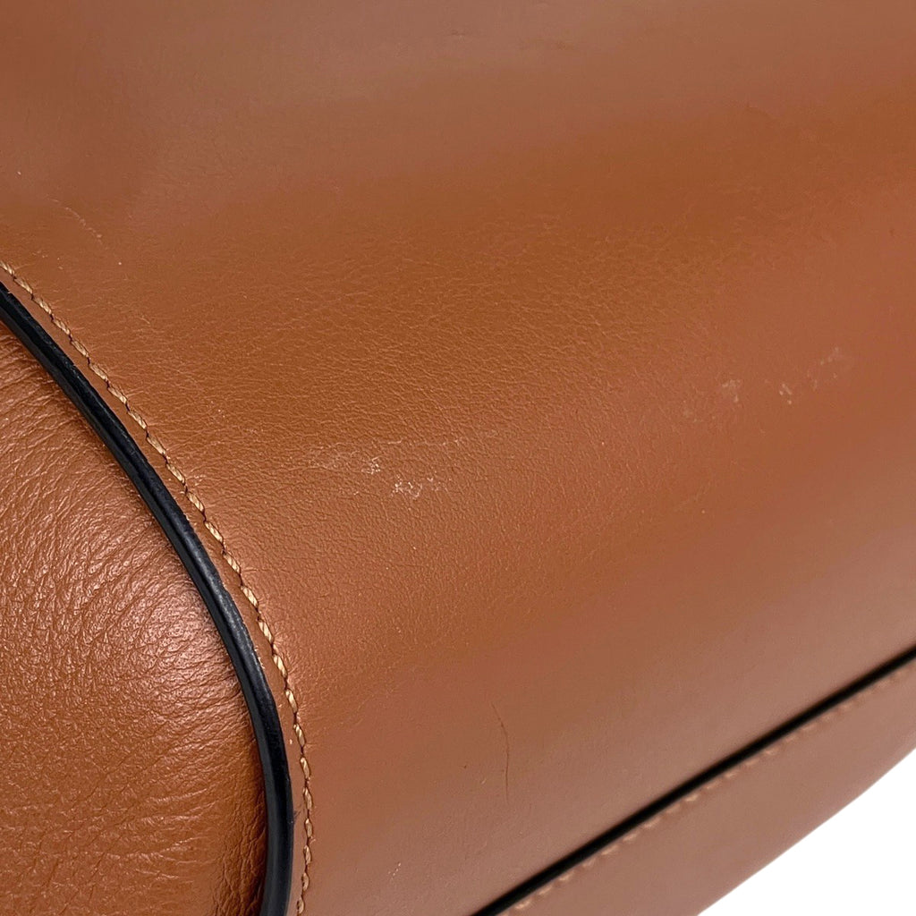 ロエベ ハンモック バッグ スモール アナグラム ハンドバッグ レザー ブラウン レディース 【中古】brbag