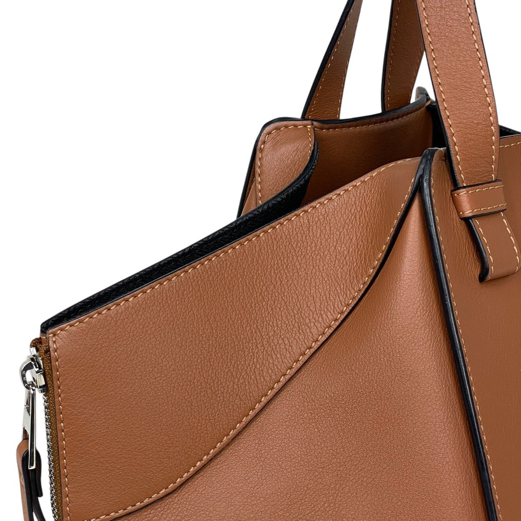 ロエベ ハンモック バッグ スモール アナグラム ハンドバッグ レザー ブラウン レディース 【中古】brbag