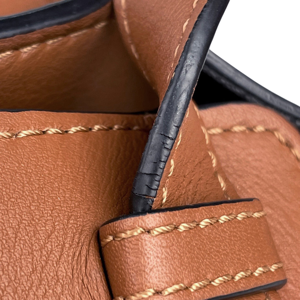 ロエベ ハンモック バッグ スモール アナグラム ハンドバッグ レザー ブラウン レディース 【中古】brbag