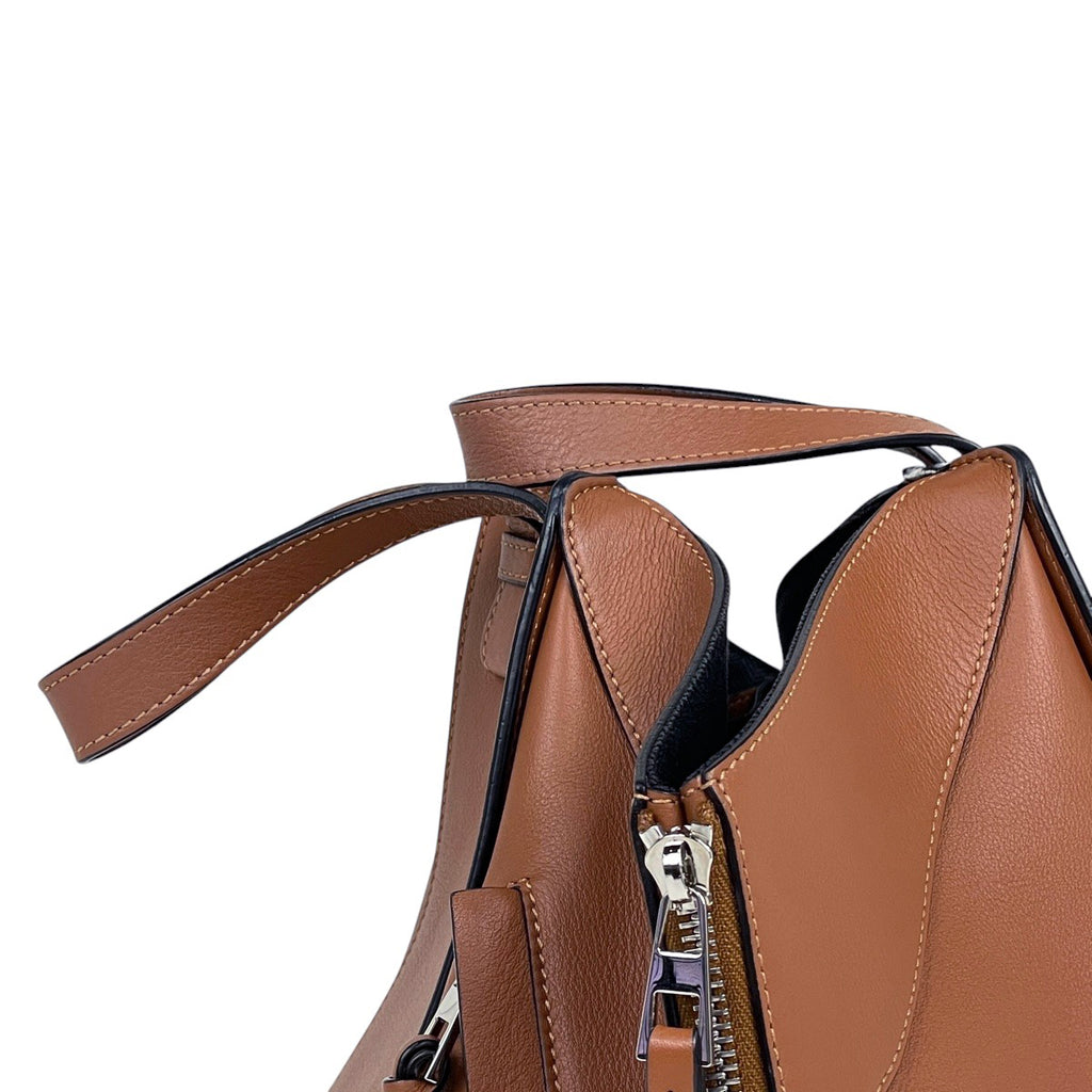 ロエベ ハンモック バッグ スモール アナグラム ハンドバッグ レザー ブラウン レディース 【中古】brbag