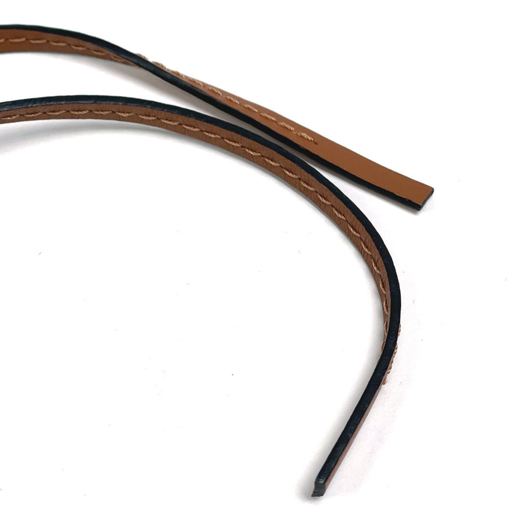 ロエベ アナグラム チャーム キーホルダー ストラップ バッグチャーム レザー ブラウン レディース 【中古】brbag