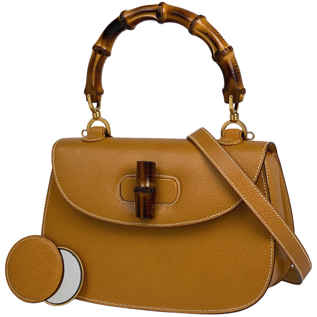 グッチ バンブー ハンドバッグ 2WAY ショルダーバッグ オールドグッチ 00019510633 ハンドバッグ レザー イエロー レディース 【中古】brbag