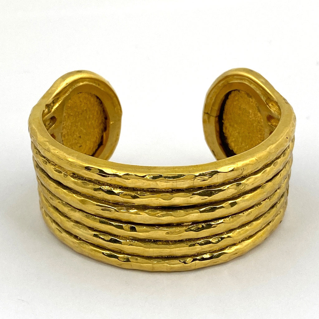 シャネル ココマーク バングル 腕輪 カラーストーン グリポア バングル GP ゴールド レディース 【中古】bracc