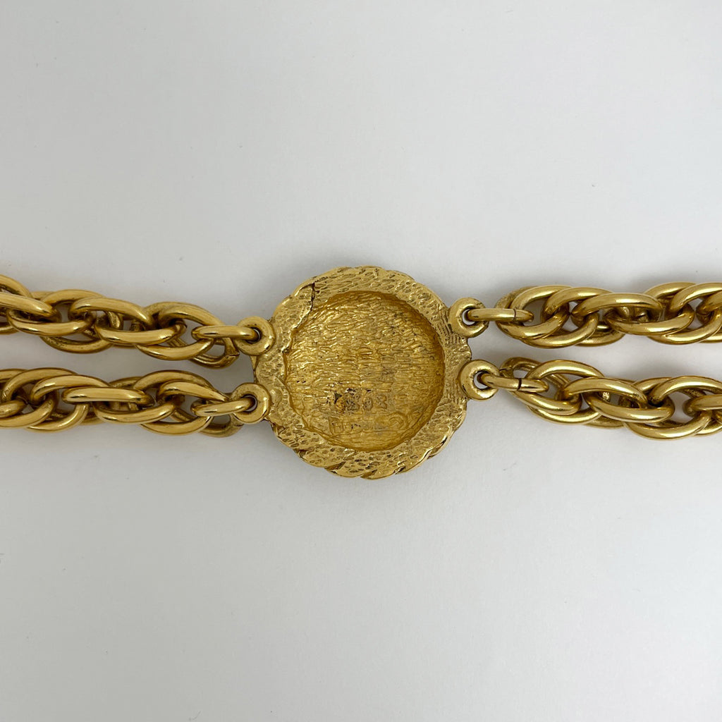 シャネル ココマーク ラウンド チェーン ネックレス CCマーク チョーカー ネックレス GP ゴールド レディース 【中古】bracc