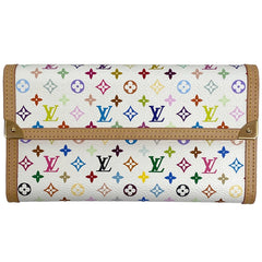 ルイ・ヴィトン ポルトフォイユ インターナショナル 札入れ 小銭入れ 長財布 モノグラムマルチカラー ブロン(ホワイト) M92659 レディース 【中古】brbag