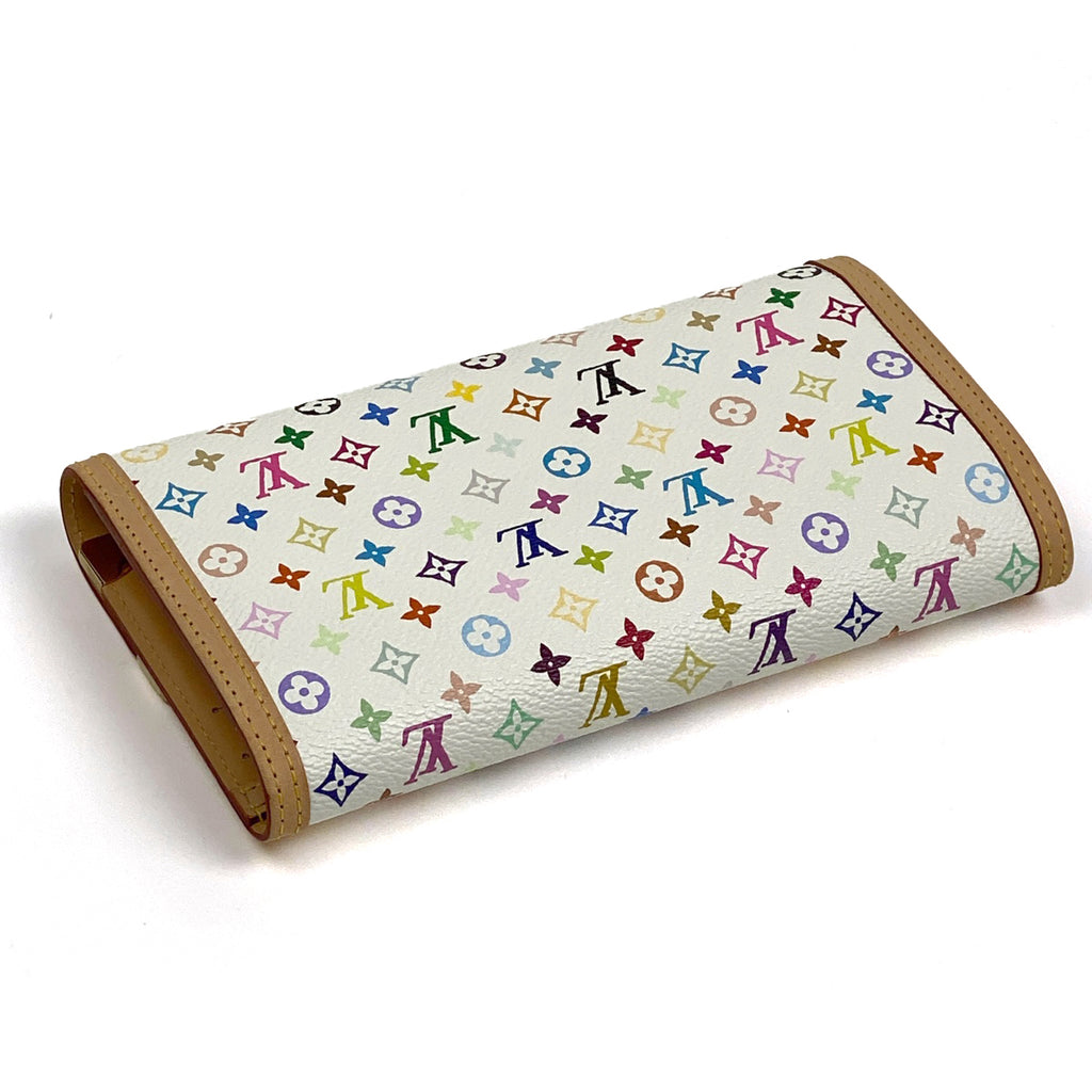 ルイ・ヴィトン ポルトフォイユ インターナショナル 札入れ 小銭入れ 長財布 モノグラムマルチカラー ブロン(ホワイト) M92659 レディース 【中古】brbag