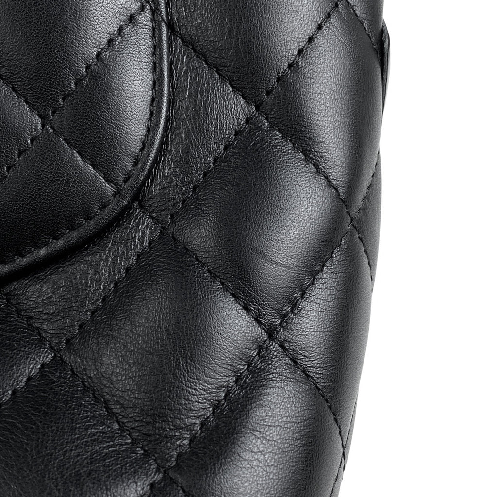 シャネル カンボンライン ミディアム トートバッグ ココマーク ハンドバッグ トートバッグ レザー ブラック A25167 レディース 【中古】brbag