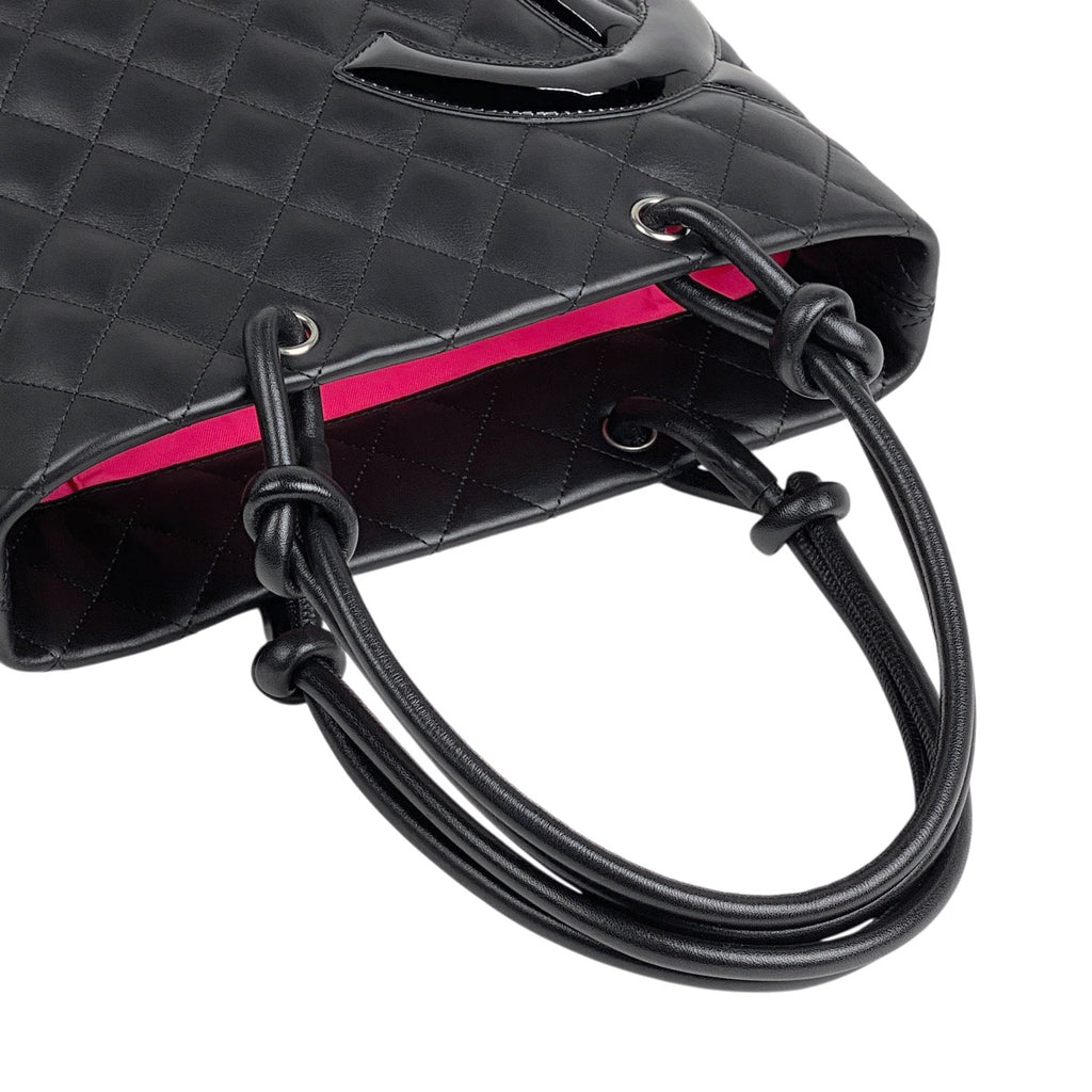 シャネル カンボンライン ミディアム トートバッグ ココマーク ハンドバッグ トートバッグ レザー ブラック A25167 レディース 【中古】brbag