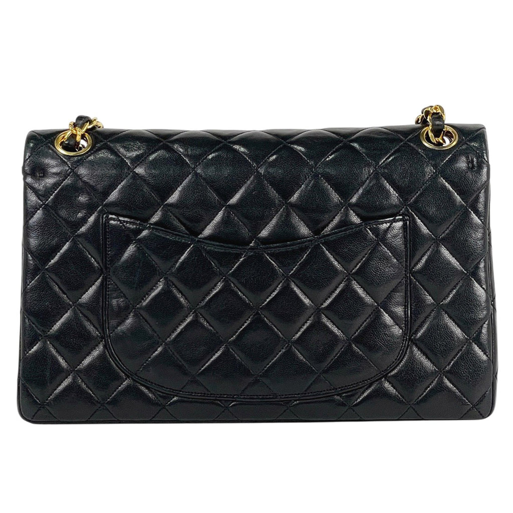シャネル マトラッセ Wフラップ チェーン ショルダーバッグ ココマーク ショルダーバッグ レザー ブラック A01112 レディース 【中古】brbag