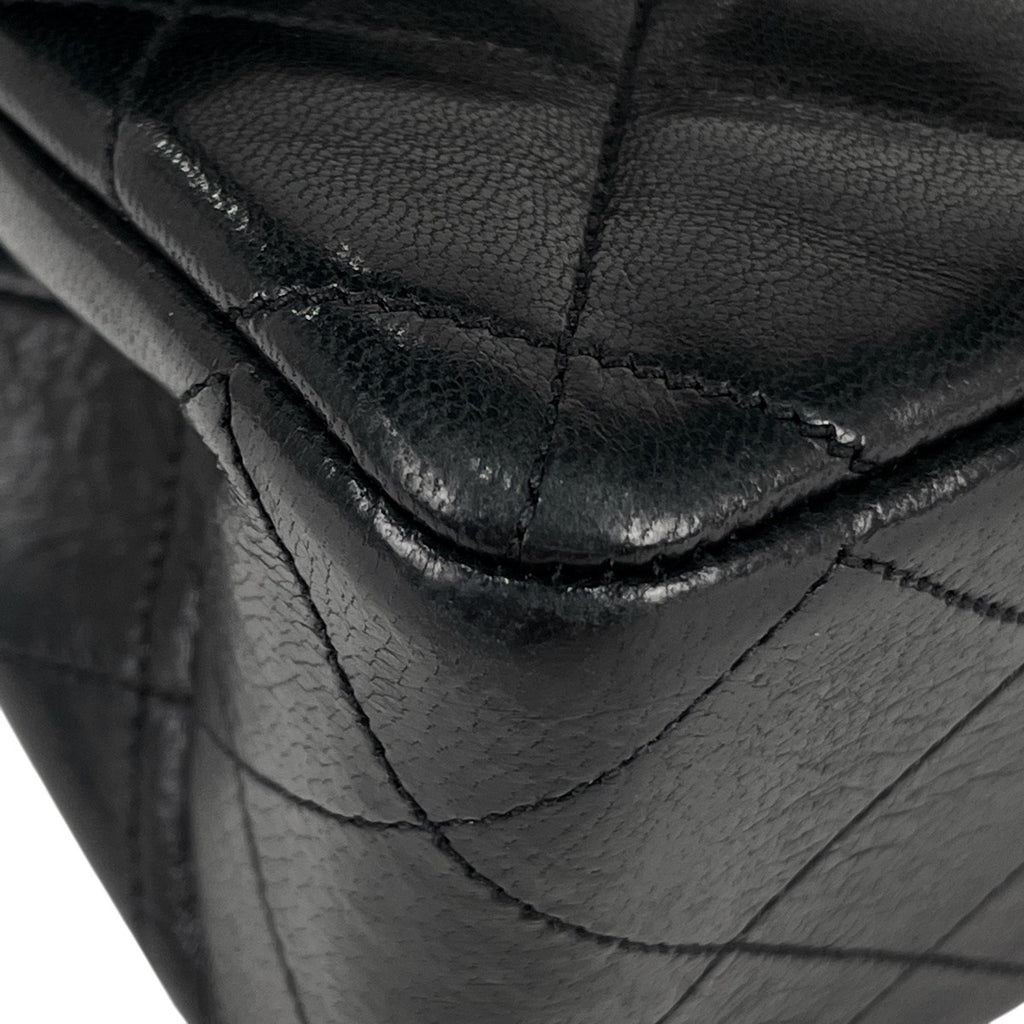 シャネル マトラッセ Wフラップ チェーン ショルダーバッグ ココマーク ショルダーバッグ レザー ブラック A01112 レディース 【中古】brbag