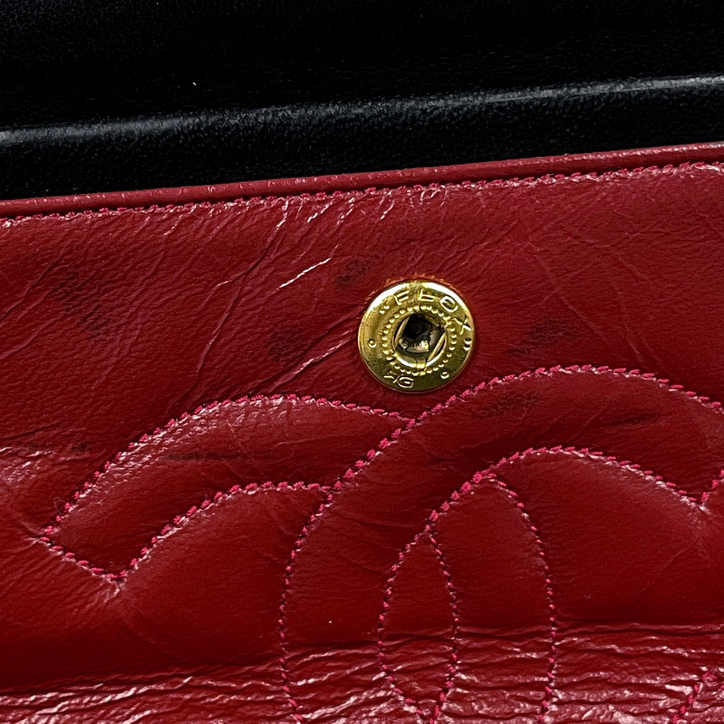 シャネル マトラッセ Wフラップ チェーン ショルダーバッグ ココマーク ショルダーバッグ レザー ブラック A01112 レディース 【中古】brbag