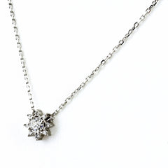 メレダイヤ デザインネックレス プラチナ ペンダント ネックレス Pt900 Pt850 ダイヤモンド レディース ノンブランドジュエリー 【中古】nbjwl