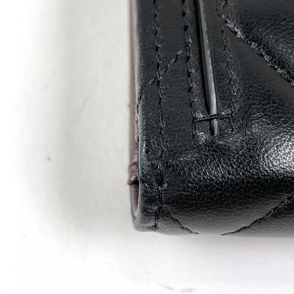 シャネル ココマーク 三つ折り 財布 マトラッセ クラシック スモール フラップ ウォレット 三つ折り財布 レザー ブラック レディース ブランドバッグ・小物 【中古】brbag