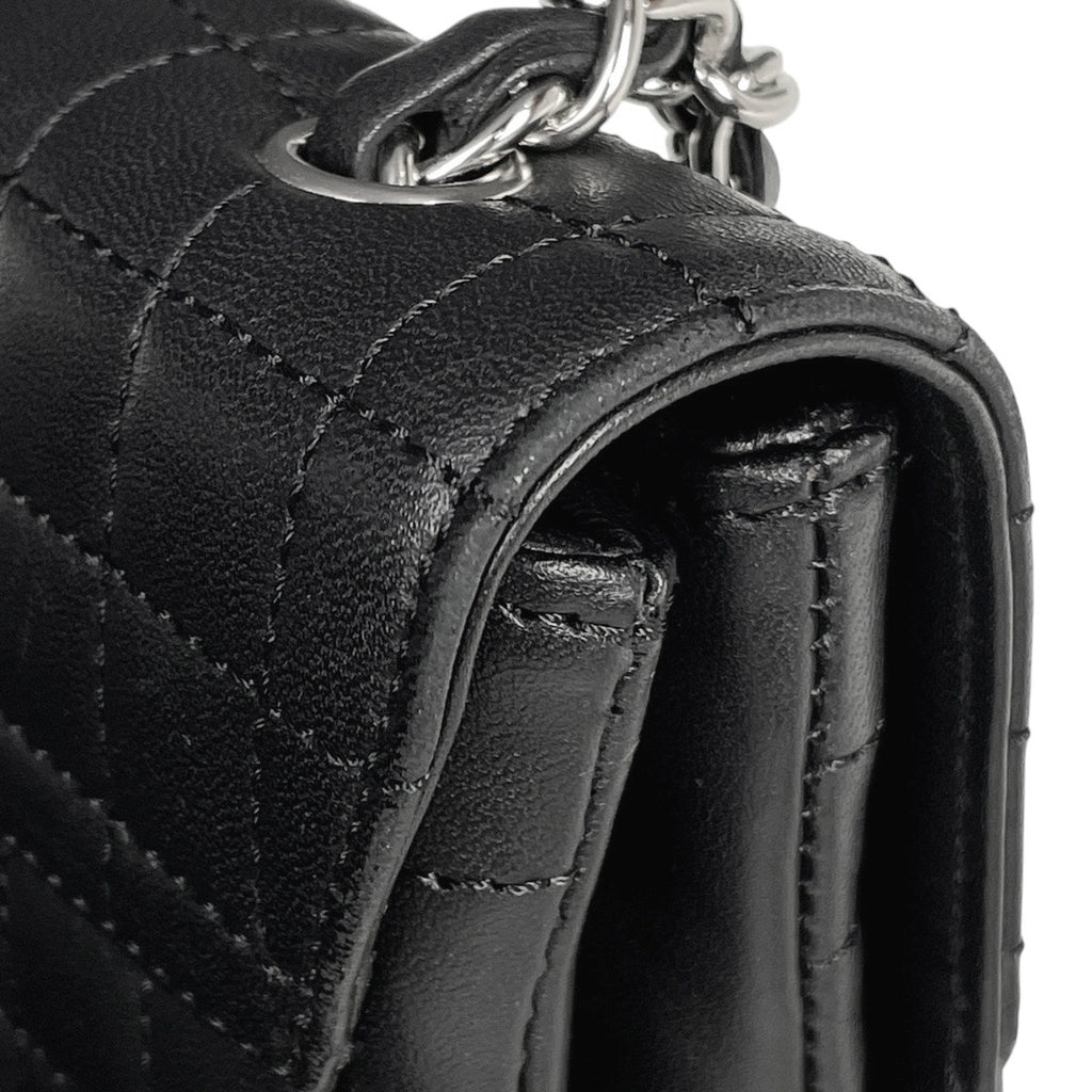 シャネル チョコバー チェーン ショルダーバッグ No.5 カメリア ココマーク ショルダーバッグ レザー ブラック レディース 【中古】brbag