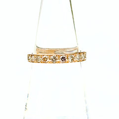 メレダイヤ デザインリング PG ピンクゴールド 指輪 リング 13号 K18 ダイヤモンド レディース ノンブランドジュエリー 【中古】nbjwl