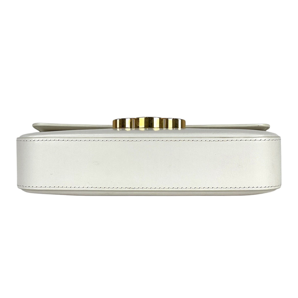 セリーヌ トリオンフ ショルダーバッグ 肩掛け ハンドバッグ ショルダーバッグ レザー ホワイト レディース 【中古】brbag