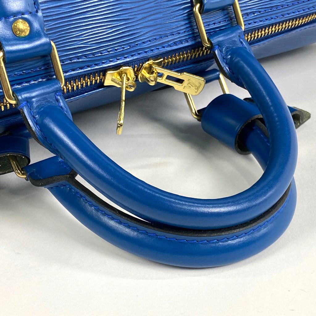 ルイ・ヴィトン キーポル 45 ハンドバッグ 旅行 ボストンバッグ エピ トレドブルー M42975 レディース 【中古】brbag