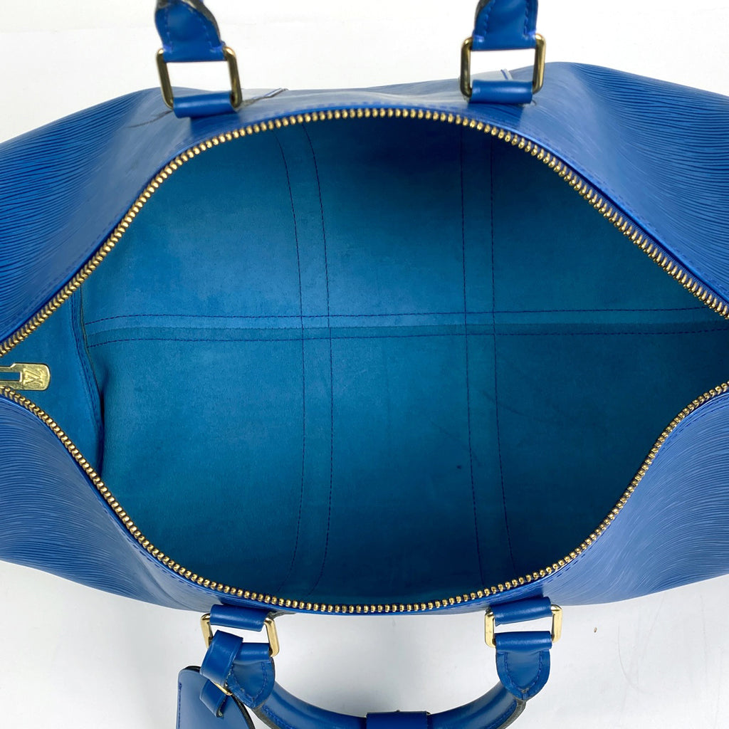 ルイ・ヴィトン キーポル 45 ハンドバッグ 旅行 ボストンバッグ エピ トレドブルー M42975 レディース 【中古】brbag