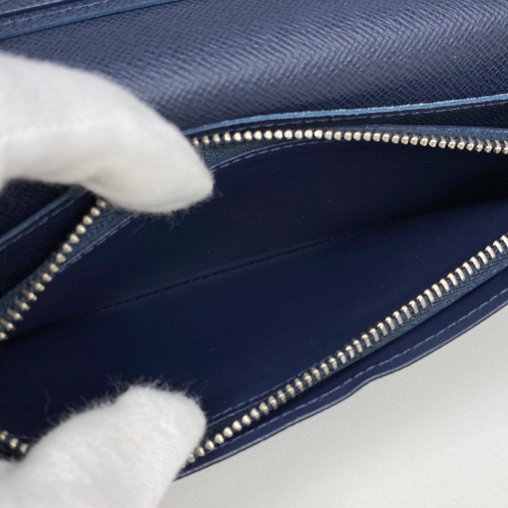 ルイ・ヴィトン ポルトフォイユ ブラザ 二つ折り 長財布 タイガ ブルーマリーヌ M30502 メンズ 【中古】brbag