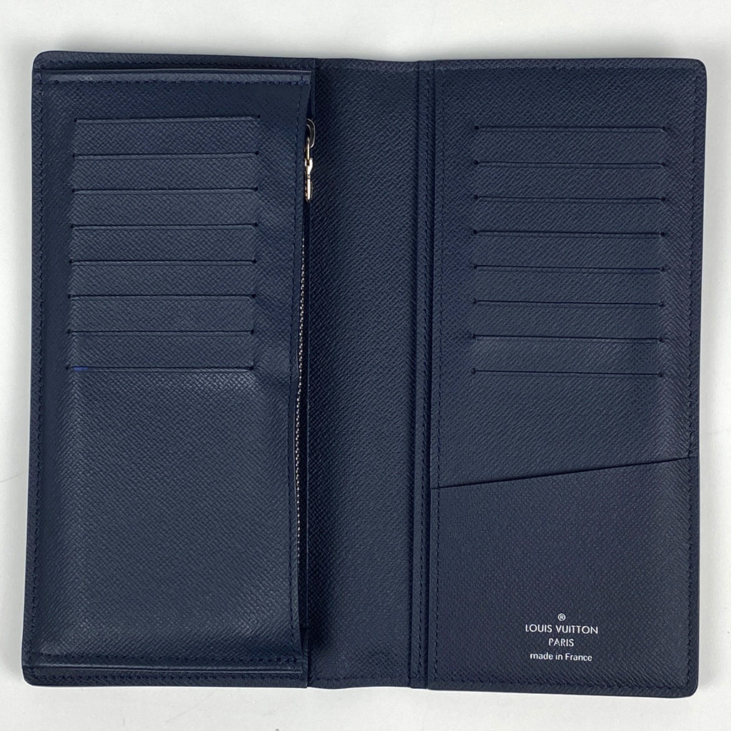 ルイ・ヴィトン ポルトフォイユ ブラザ 二つ折り 長財布 タイガ ブルーマリーヌ M30502 メンズ 【中古】brbag