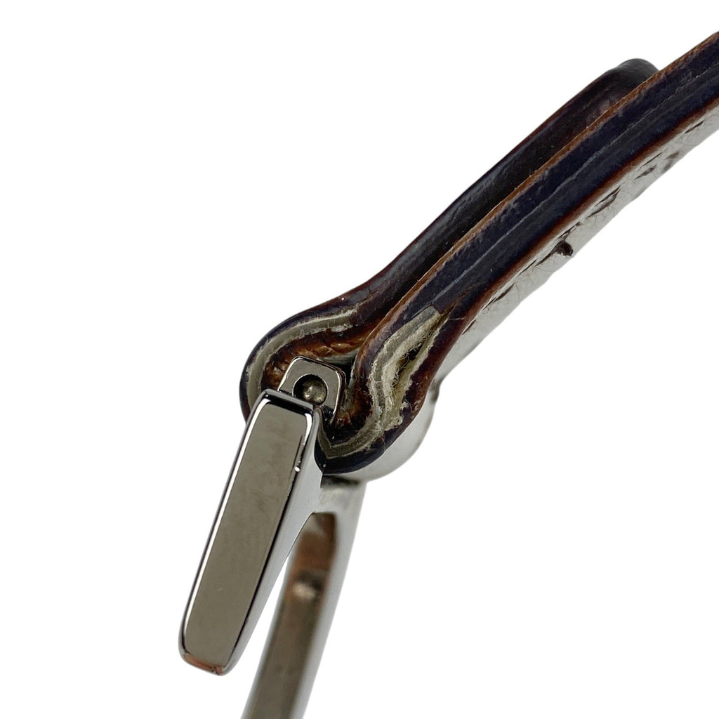 クリスチャンディオール サドルバッグ ロゴ 肩掛け ハンドバッグ ショルダーバッグ レザー ホワイト レディース 【中古】brbag