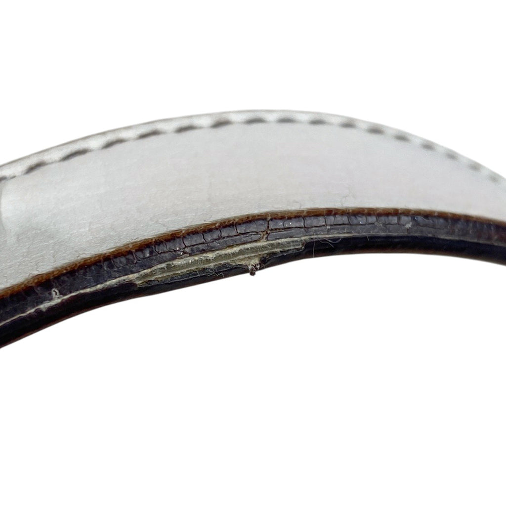 クリスチャンディオール サドルバッグ ロゴ 肩掛け ハンドバッグ ショルダーバッグ レザー ホワイト レディース 【中古】brbag