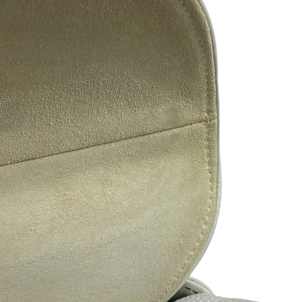 クリスチャンディオール サドルバッグ ロゴ 肩掛け ハンドバッグ ショルダーバッグ レザー ホワイト レディース 【中古】brbag