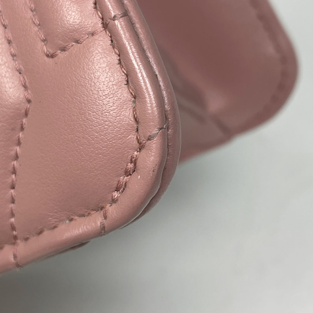 サルヴァトーレフェラガモ ダブルガンチーニ チェーンショルダーバッグ 斜め掛け ショルダーバッグ レザー ピンク AB-21 M168 レディース 【中古】brbag