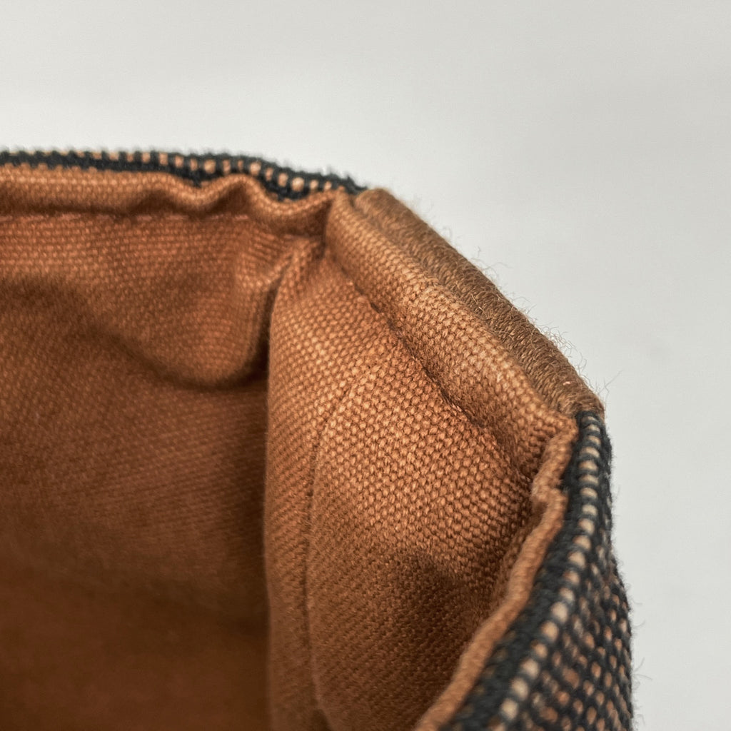 エルメス サクソー MM バケツ型 ハンドバッグ トワルアッシュ ブラウン レディース 【中古】brbag