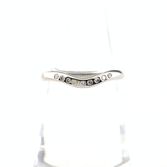 ティファニー カーブバンドリング プラチナ メレダイヤ 指輪 リング 9号 Pt950 ダイヤモンド レディース 【中古】brjwl