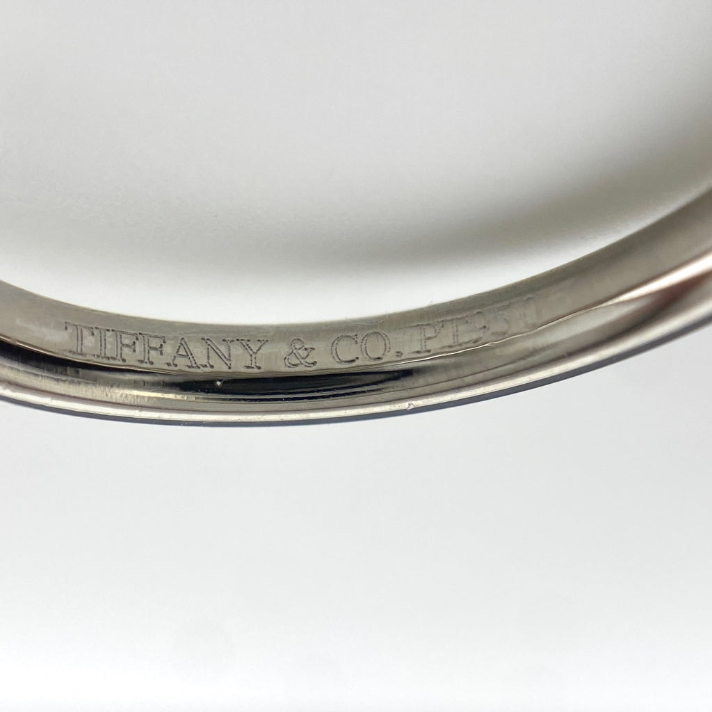 ティファニー カーブバンドリング プラチナ メレダイヤ 指輪 リング 9号 Pt950 ダイヤモンド レディース 【中古】brjwl